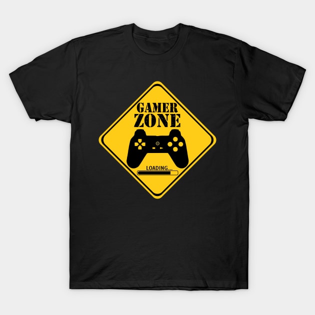 DANGER GAMER ZONE T-SHIRT T-Shirt by charafRML11